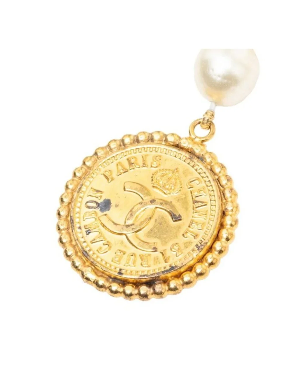 Chanel 31 Rue Cambon Vintage Chain Belt Gold Plated Faux Pearl